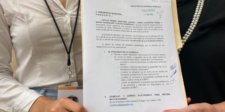 Ciudadanos piden a Estado y Municipio que rindan cuentas sobre situación del BRT-2 en Juárez