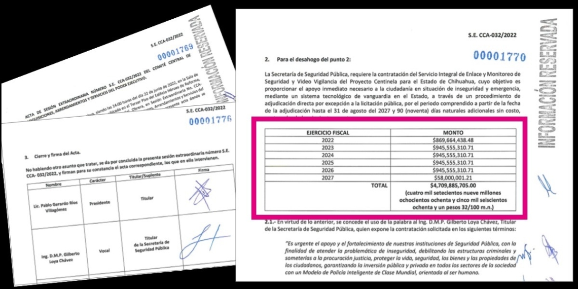 El gasto por la Plataforma Centinela crece a $4,710 millones