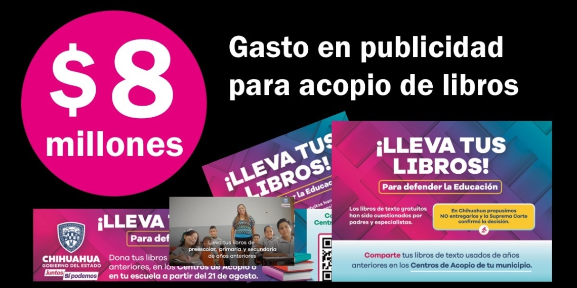 Maru Campos gastó más de 8 millones en publicidad para la donación de libros de texto