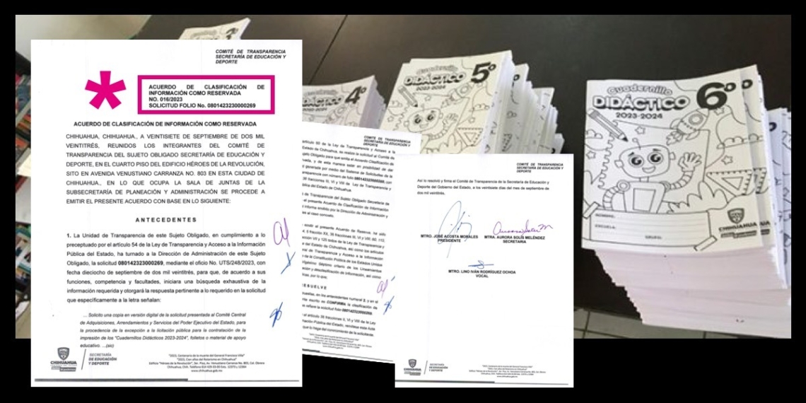 Maru Campos clasificó como información reservada contrato por impresión de Cuadernillos Didácticos