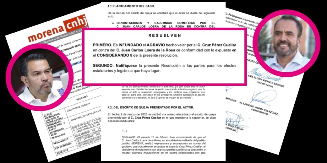 Fracasa denuncia de Cruz Pérez Cuéllar vs. Juan Carlos Loera por “denostaciones y calumnias”