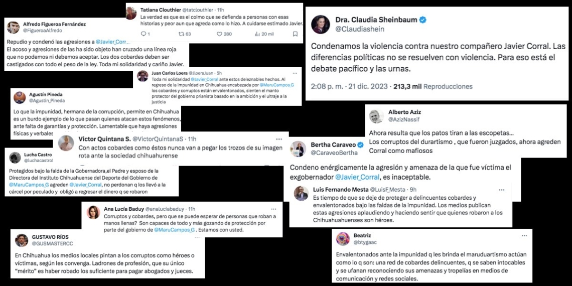 Académicos, activistas y políticos del país condenan violencia contra Javier Corral