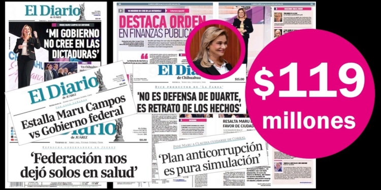 Maru Campos paga $119 millones a El Diario para lavar su imagen y golpear a sus críticos