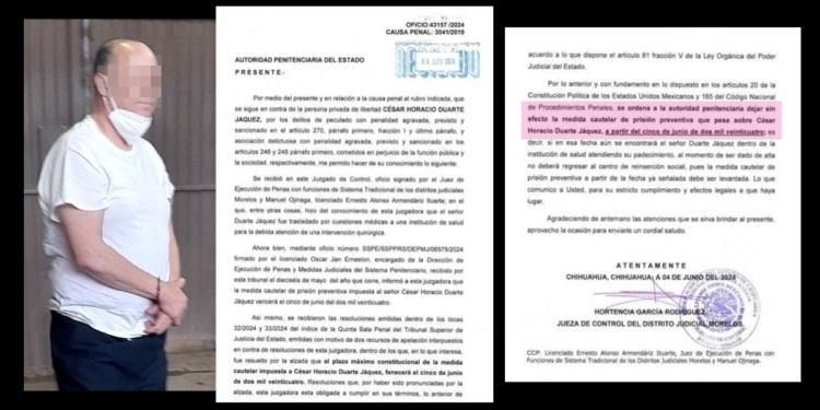 Pasadas las elecciones y sin audiencia judicial, retiran prisión preventiva a César Duarte