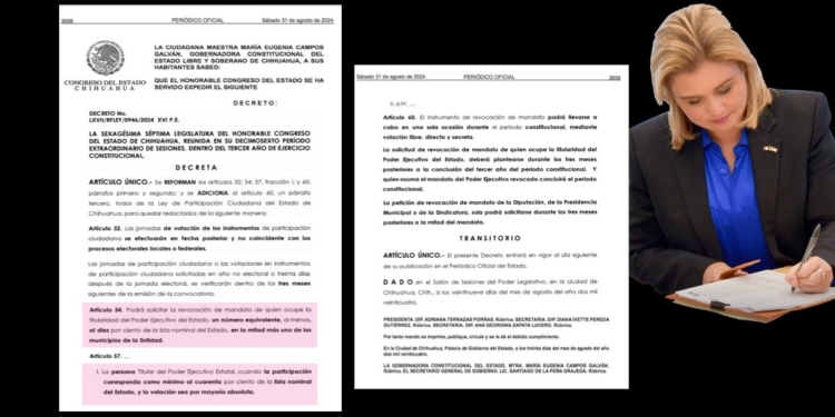 María Eugenia Campos promulga la Ley del Miedo