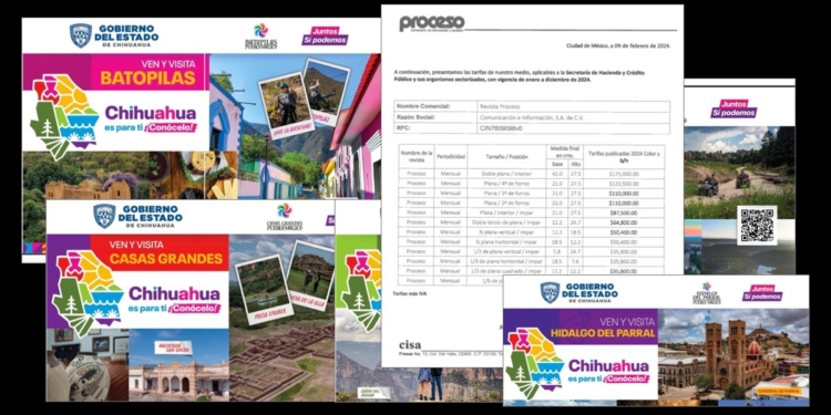 En dos ediciones, Proceso recibe $2 millones del erario de Chihuahua