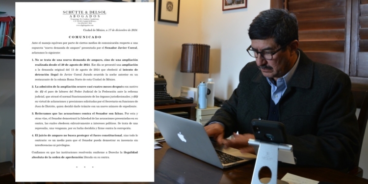 Defensa de Corral explica ampliación a demanda de amparo promovida tras el intento de su detención ilegal
