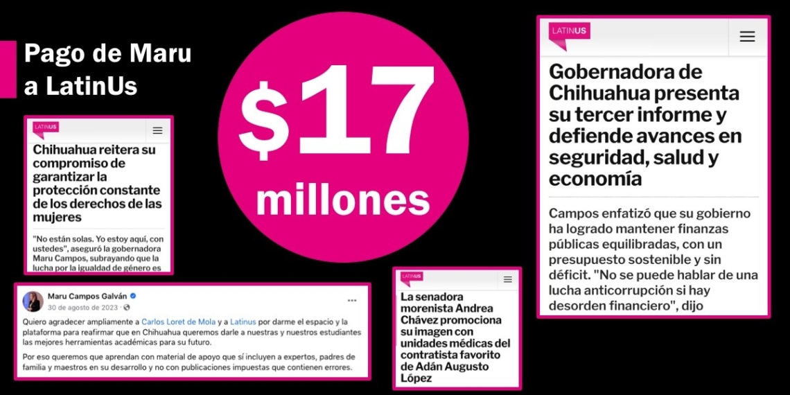 Maru paga 17 millones a LatinUs por un manejo favorable a su gobierno y golpear a sus adversarios