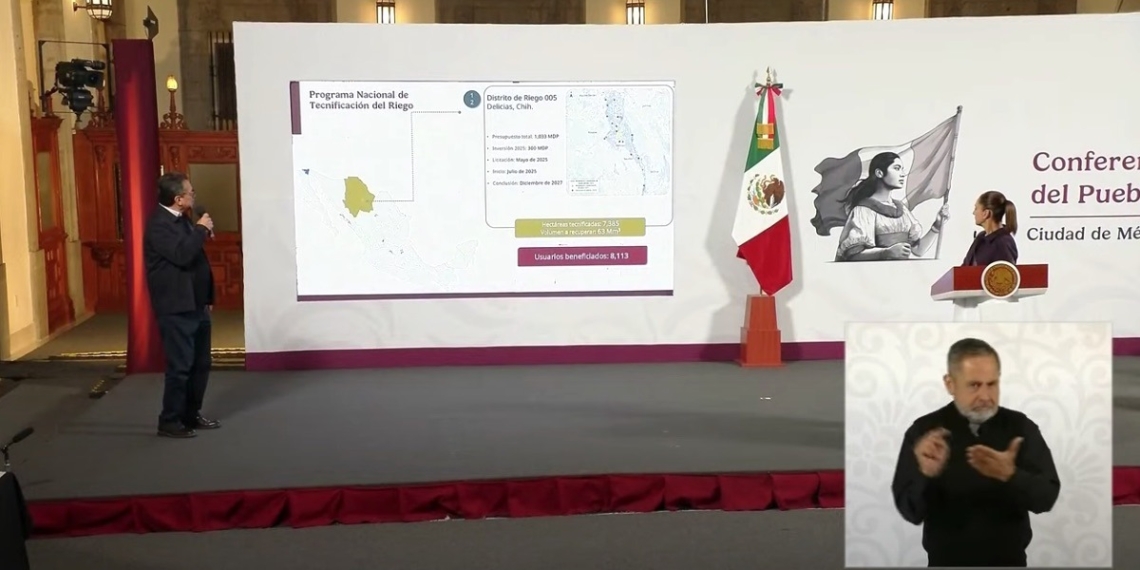 Sheinbaum destina $1,812 millones para infraestructura contra la sequía en Chihuahua