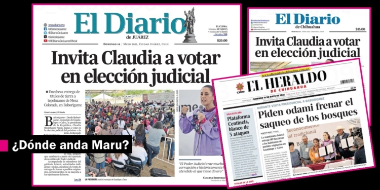 Prensa de Chihuahua encubre inasistencia de Maru a gira de Sheinbaum en la Tarahumara