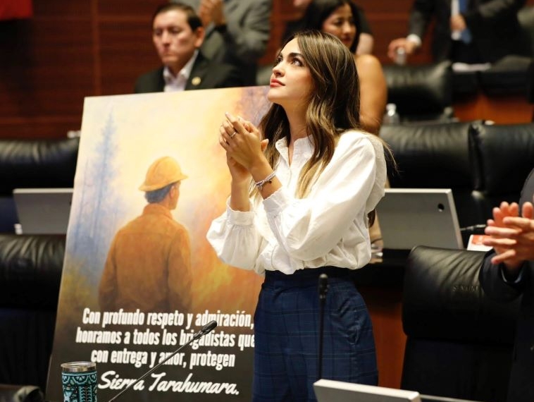 Senado rinde minuto de aplausos a brigadista que falleció combatiendo incendios en la Sierra Tarahumara