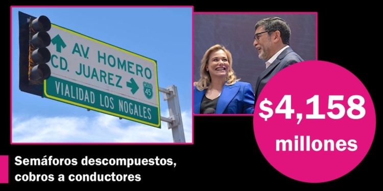 Maru recauda $4 mil 158 millones en engomados, licencias y multas viales, pero no arregla los semáforos