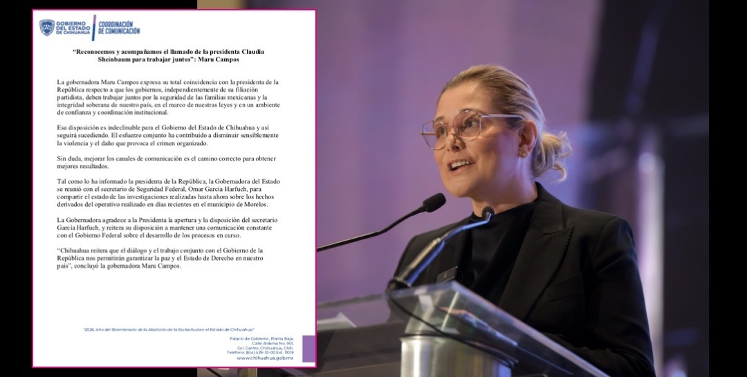 Maru Campos calla sobre la operación de agentes de la CIA en Chihuahua