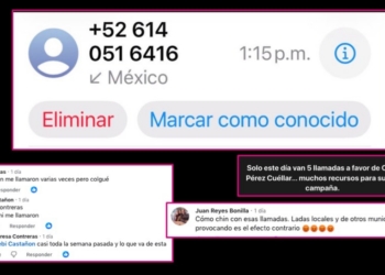 Hostigan a usuarios con llamadas telefónicas para promover a Cruz Pérez Cuéllar