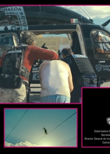 Maru Campos prestó un helicóptero oficial para una película sobre El Chapo Guzmán