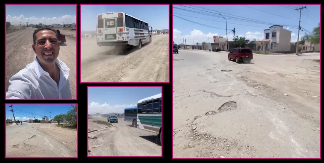 Miguel Riggs exhibe el abandono de las calles del oriente de Chihuahua por Marco Bonilla