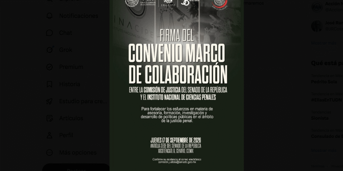 Corral impulsa Convenio con INACIPE para fortalecer la justicia en México
